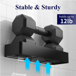JORDAN&JUDY 2-Piece Large Iron Bathroom Shelf Set, 38.6cm + 40cm, Rust-Resistant - thumbnail 4