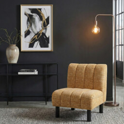 Accent Chair Lily Panelling Mustard - thumbnail 2