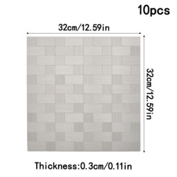LIVINGANDHOME 10Pcs Self-Adhesive Wall Tile Stickers - thumbnail 3