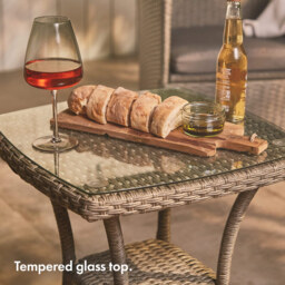 Vonhaus Bali Rattan Bistro Set - thumbnail 4