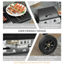 Outsunny 2 Burner Gas Barbecue - thumbnail 2