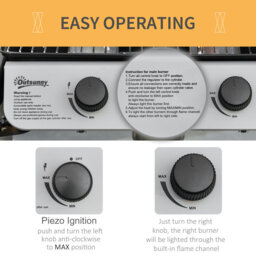 Outsunny 2 Burner Gas Barbecue - thumbnail 4
