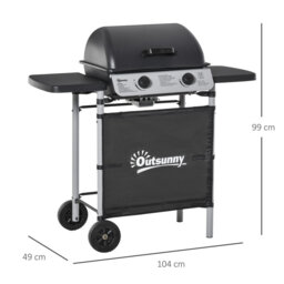 Outsunny 2 Burner Gas Barbecue - thumbnail 6