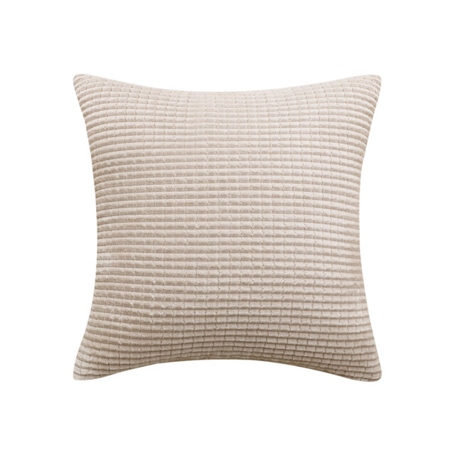 Deconovo Velvet cushion cover beige color 45*45cm 1pc - image 1