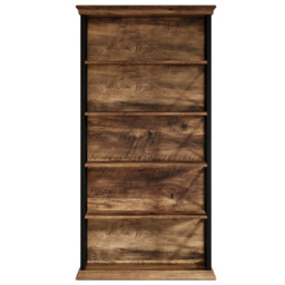 LANTINE 5-Tier Bookshelf, 180 cm Industrial-Style Bookshelf/Cabinet, Floorstanding 5-Tier Display & Storage Shelf, Tall Bookshelf for Home Office, Living Room, Bedroom, Brown & Black - thumbnail 2
