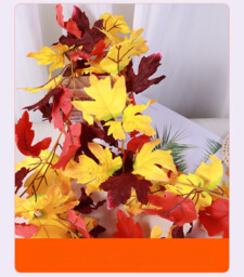 Marrybox Fall Garland Maple Leaf Red 1.8m - thumbnail 4