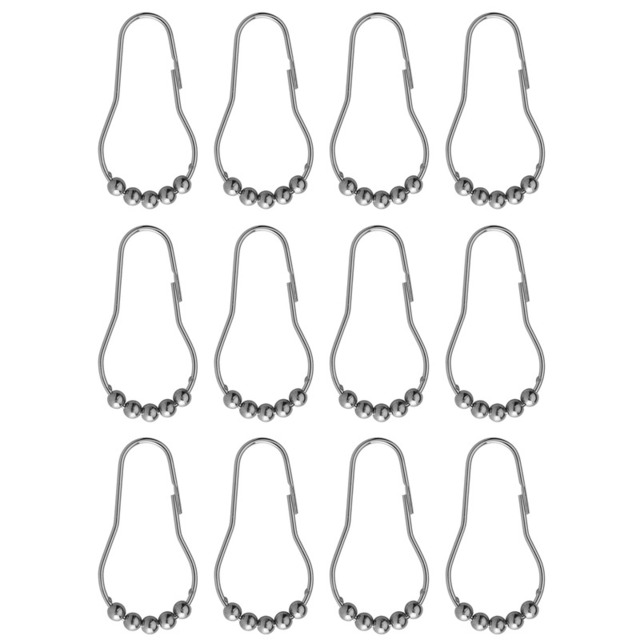 Croydex Shower Curtain Rings Easy Glide Ball Chrome 12pcs - image 1