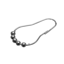 Croydex Shower Curtain Rings Easy Glide Ball Chrome 12pcs - thumbnail 2