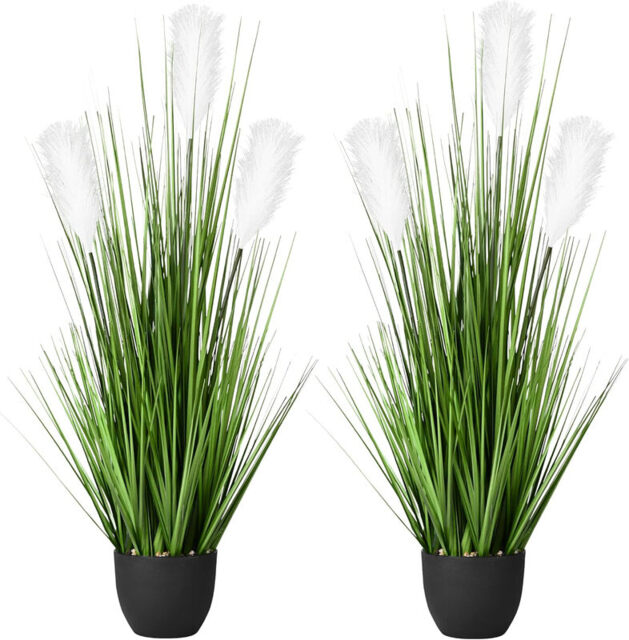 DDHS 34inch Artificial Greenery Floor Plants -2pcs - image 1