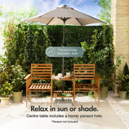 Vonhaus Cannes Jack & Jill Love Seat - thumbnail 2