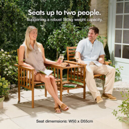 Vonhaus Cannes Jack & Jill Love Seat - thumbnail 7