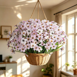 4Pcs 13in/33cm Artificial Flowers for Outdoor,No Fade Fake Plastic Flowers Faux Plants for Decoration Hanging Planters Indoor Outside Garden Porch Window Box Home Wedding Farmhouse(white) - thumbnail 7