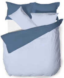 NightComfort Duvet Cover Set Plain Reversible Polycotton Blue/Navy Double - thumbnail 5