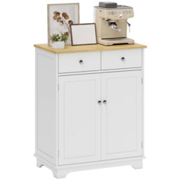 HOMCOM Sideboard Traditional White/Natural - thumbnail 5