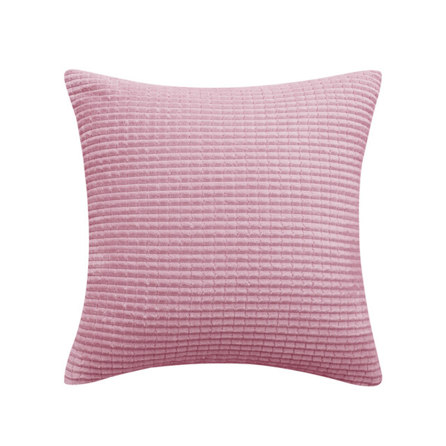 Deconovo Velvet cushion cover pink color 45*45cm 1pc - image 1