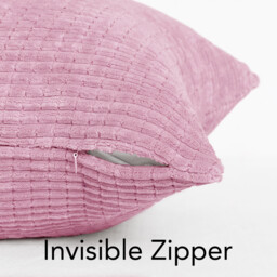 Deconovo Velvet cushion cover pink color 45*45cm 1pc - thumbnail 3