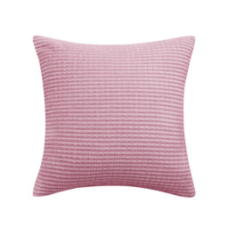 Deconovo Velvet cushion cover pink color 45*45cm 1pc - thumbnail 1