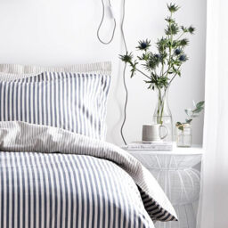 Yard Duvet Cover Set Hebden Stripe 100% Cotton Mineral Blue King - thumbnail 3