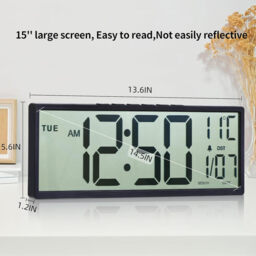 "HATITANG PH-09 15"" Digital Wall Clock Black" - thumbnail 4