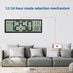 "HATITANG PH-09 15"" Digital Wall Clock Black" - thumbnail 5