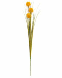 Candlelight Artificial Billy Button Grass Stem Yellow 68cm - thumbnail 3
