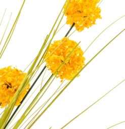Candlelight Artificial Billy Button Grass Stem Yellow 68cm - thumbnail 2