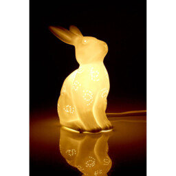 Premier Kids Night Light Ola Rabbit Ceramic White - thumbnail 1