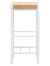 Interiors by Premier Bar Stool Bandar Beech Wood & Hemp Rope White/Natural - thumbnail 3