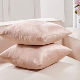 Deconovo Dutch Velvet cushion cover dusty pink color 45*45cm 1pc - thumbnail 5