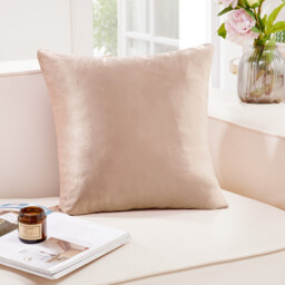 Deconovo Dutch Velvet cushion cover dusty pink color 45*45cm 1pc - thumbnail 3
