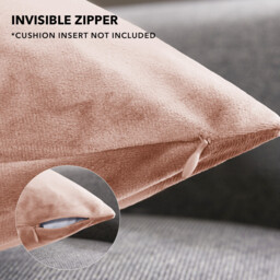 Deconovo Dutch Velvet cushion cover dusty pink color 45*45cm 1pc - thumbnail 4