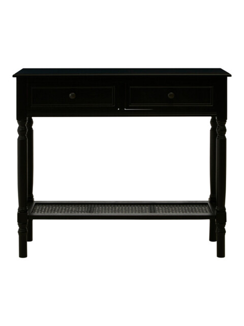 Interiors by Premier Console Table Heritage 2 Drawers Black - image 1