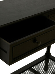 Interiors by Premier Console Table Heritage 2 Drawers Black - thumbnail 4