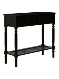 Interiors by Premier Console Table Heritage 2 Drawers Black - thumbnail 2