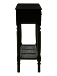 Interiors by Premier Console Table Heritage 2 Drawers Black - thumbnail 5