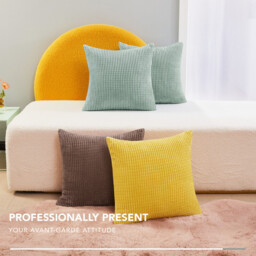Deconovo Velvet cushion cover light green color 50*50cm 1pc - thumbnail 6