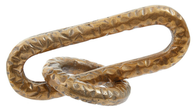 Fifty Five South Sculpture Prato Chain Hammered Gold - image 1