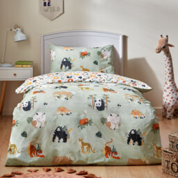 little furn Duvet Cover Set Wildlife Sage Single - thumbnail 3