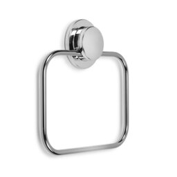 Croydex Stick 'n' Lock Towel Ring - Chrome - thumbnail 4
