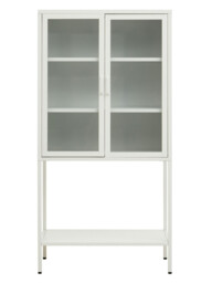 Interiors by Premier Display Cabinet Acier Metal White Tall - thumbnail 2