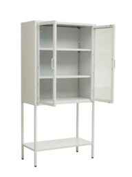 Interiors by Premier Display Cabinet Acier Metal White Tall - thumbnail 7