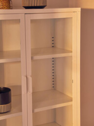 Interiors by Premier Display Cabinet Acier Metal White Tall - thumbnail 4