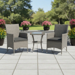 Outsunny 3 Piece Rattan Bistro Set
