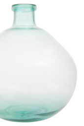 Interiors by Premier Vase Bexley Blue Recycled Glass Medium - thumbnail 2