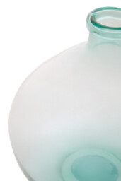 Interiors by Premier Vase Bexley Blue Recycled Glass Medium - thumbnail 3