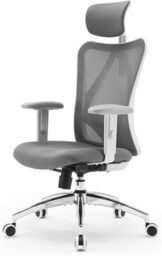 Sihoo M18 Ergonomic Office Chair, Computer Desk Chair with Adjustable Headrest and Lumbar Support, High Back Executive Swivel Chair for Home Office (Grey) - thumbnail 4