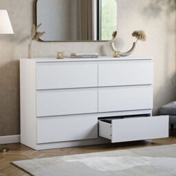 Vida Designs Drawer Chest Denver 6 Drawers White - thumbnail 6
