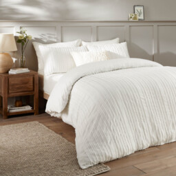 Duvet Day Duvet Cover Set Harrison Stripe White Super King - thumbnail 1