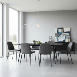 URBAN MEUBLE Black Wood Effect Extendable Dining Table - thumbnail 2