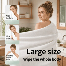 ochama Disposable Bath Towels, 70×140cm, Pack of 5 (1 towel per separate pack) Must-have for business trips & travel – large, portable, hygienic bath towels - thumbnail 6
